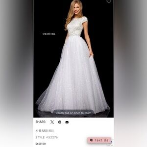 Sherri Hill Sparkling White Dress
